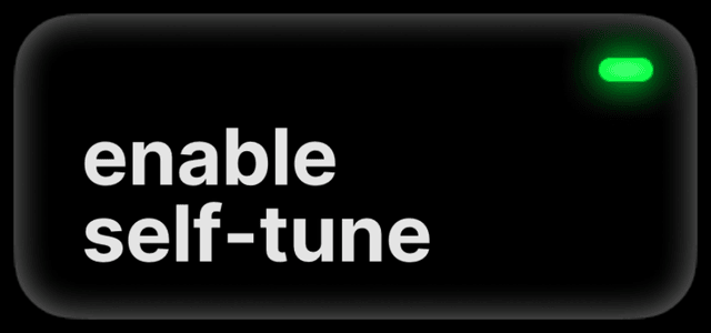 enable self-tune, on