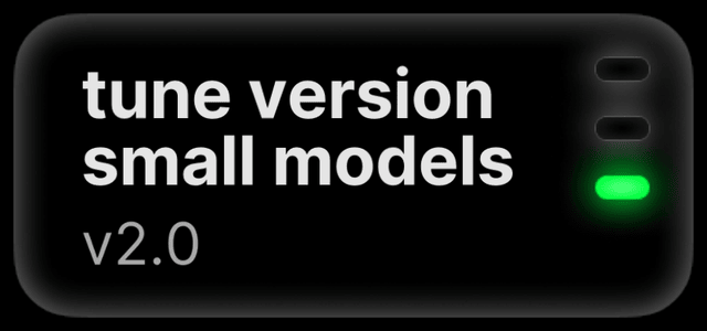 tune version small models, v2.0